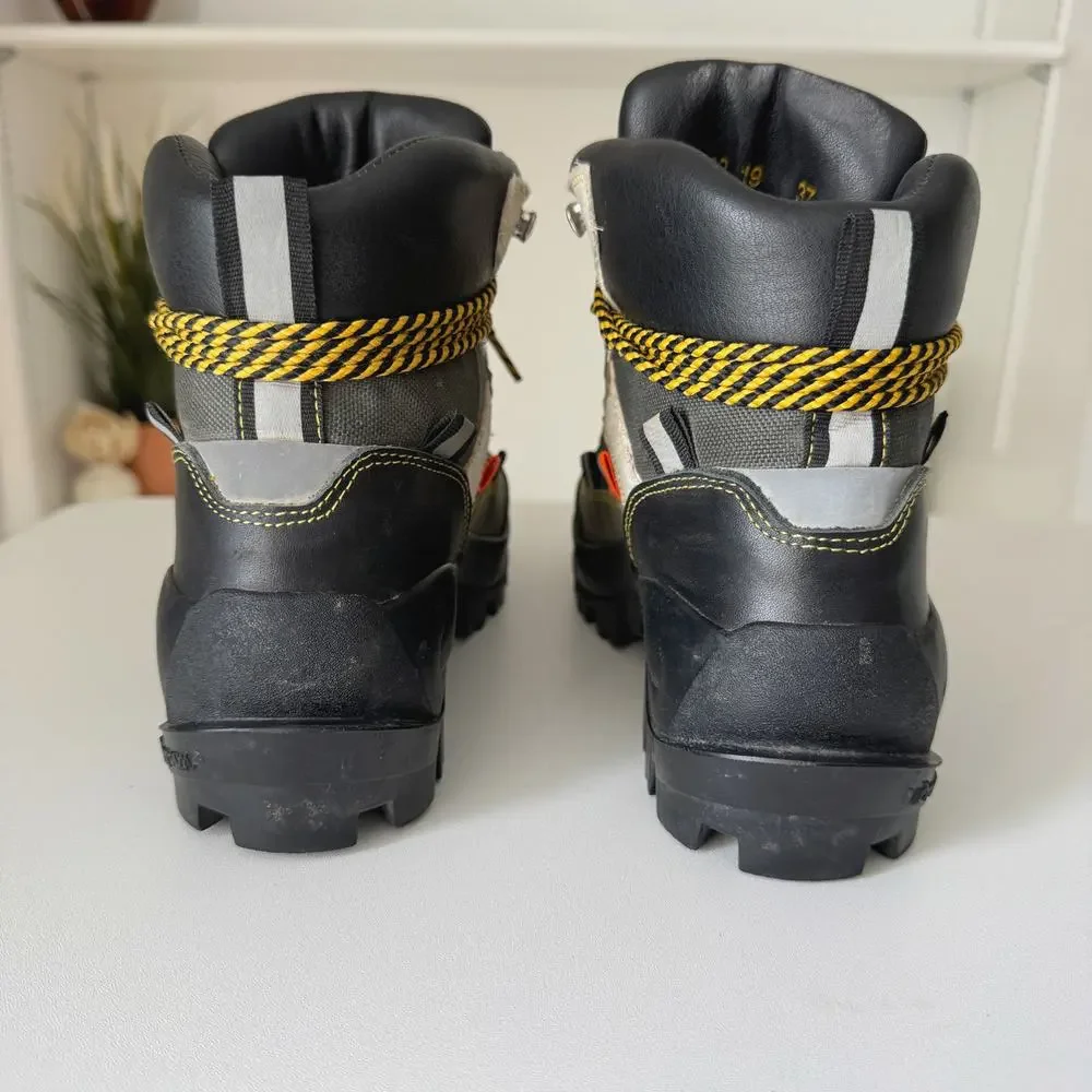 Ganni Green Leather Colorblock Bruna Trekking Hiking Boots Size 7 - Picture 7 of 10